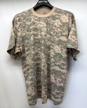 ROTHCO T-Shirts Mens 3XL Digital Camo Cotton Blend Short Sleeve Crew Neck